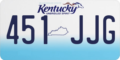 KY license plate 451JJG