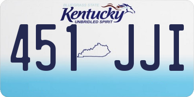 KY license plate 451JJI