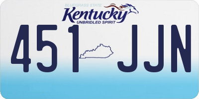 KY license plate 451JJN