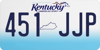KY license plate 451JJP