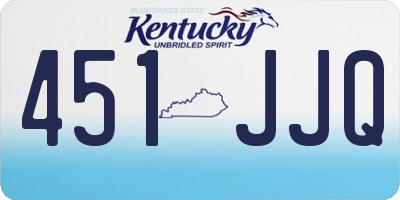 KY license plate 451JJQ