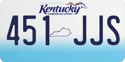 KY license plate 451JJS