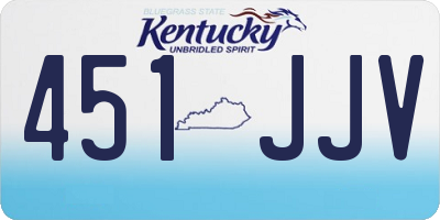 KY license plate 451JJV
