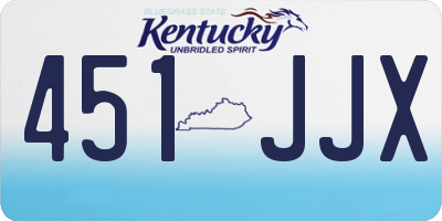 KY license plate 451JJX