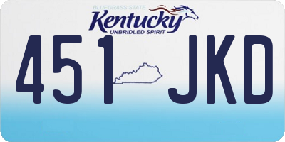 KY license plate 451JKD