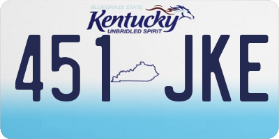 KY license plate 451JKE