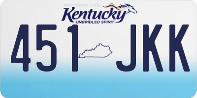 KY license plate 451JKK