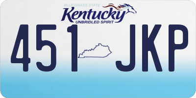 KY license plate 451JKP