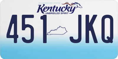 KY license plate 451JKQ