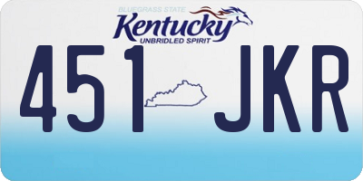 KY license plate 451JKR