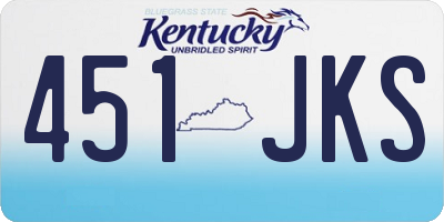 KY license plate 451JKS