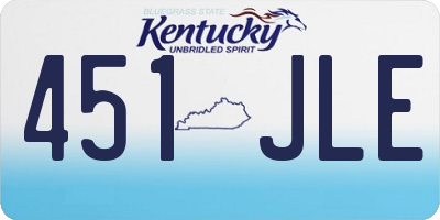 KY license plate 451JLE