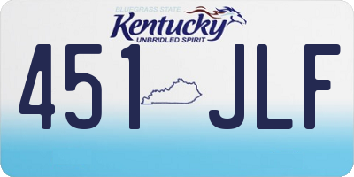 KY license plate 451JLF