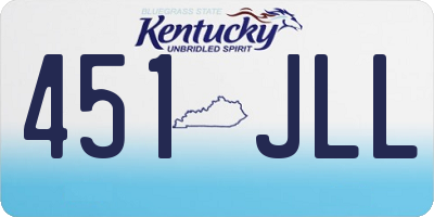 KY license plate 451JLL