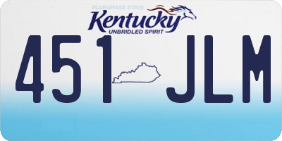 KY license plate 451JLM