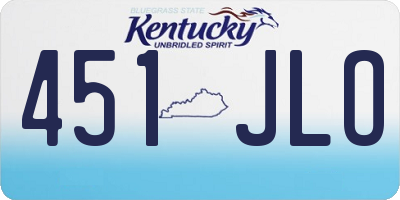 KY license plate 451JLO