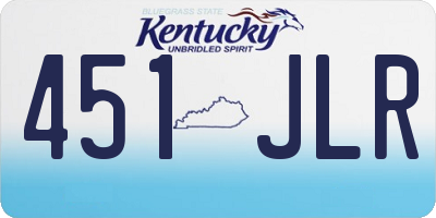 KY license plate 451JLR