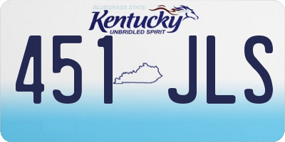 KY license plate 451JLS