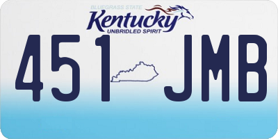 KY license plate 451JMB