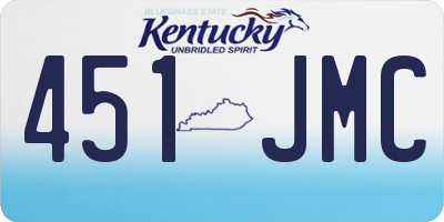 KY license plate 451JMC