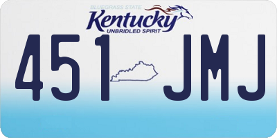 KY license plate 451JMJ