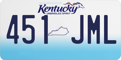KY license plate 451JML
