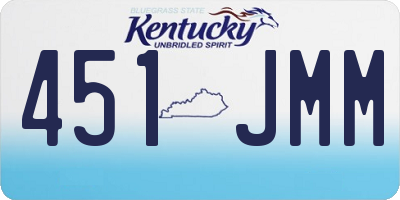 KY license plate 451JMM