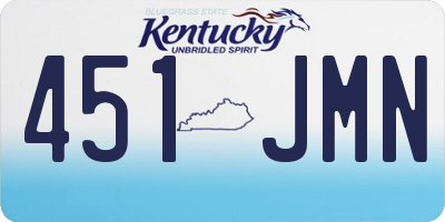 KY license plate 451JMN