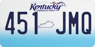 KY license plate 451JMQ
