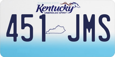 KY license plate 451JMS