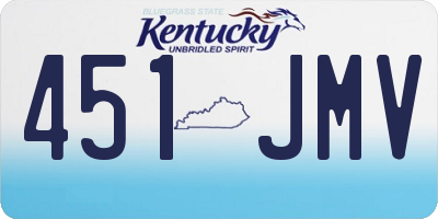 KY license plate 451JMV