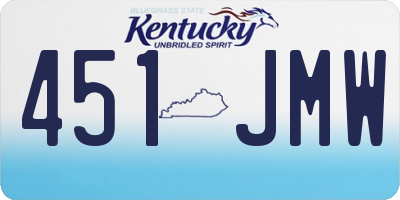 KY license plate 451JMW