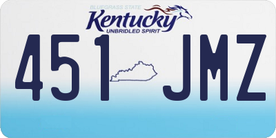 KY license plate 451JMZ