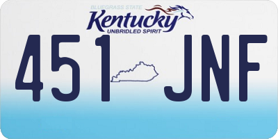 KY license plate 451JNF