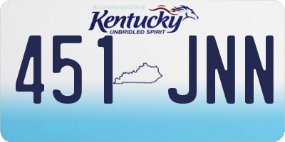 KY license plate 451JNN