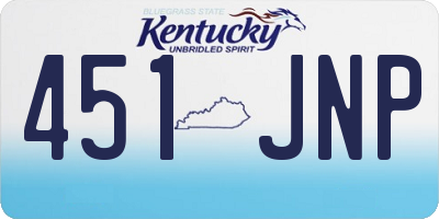 KY license plate 451JNP