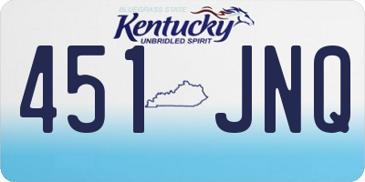 KY license plate 451JNQ