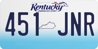KY license plate 451JNR