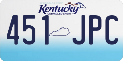 KY license plate 451JPC