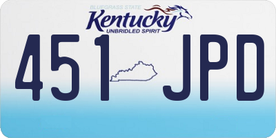 KY license plate 451JPD