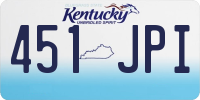 KY license plate 451JPI