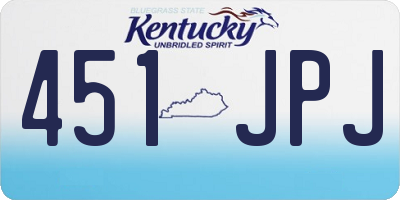 KY license plate 451JPJ