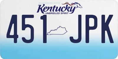 KY license plate 451JPK