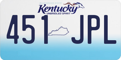 KY license plate 451JPL