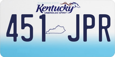 KY license plate 451JPR