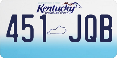 KY license plate 451JQB