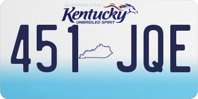 KY license plate 451JQE