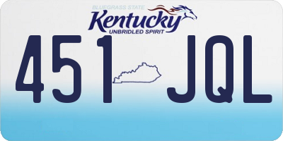 KY license plate 451JQL