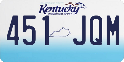 KY license plate 451JQM