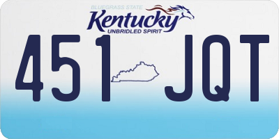 KY license plate 451JQT